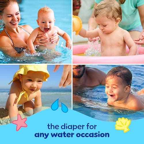 Pampers Swim Diapers - Splashers - Size 2-3, 20 Count, Gap-Free Disposable Baby Swimming Pants thumbnail 9