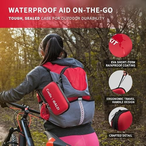 @AL21 All-Purpose First Aid Kit 184 Pieces, Emergency Kit for Home, Travel, Car, Business, Worksite and Office, Portable Emergency Supplies for Minor Cuts, Scraps, Sprains & Burns thumbnail 4