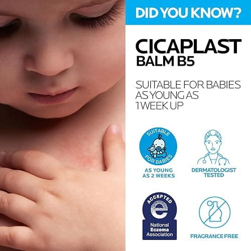 La Roche-Posay Cicaplast Balm B5, Healing Ointment and Soothing Therapeutic Multi Purpose Cream for Dry & Irritated Skin, Body and Hand Balm, Baby Safe, Fragrance Free thumbnail 8