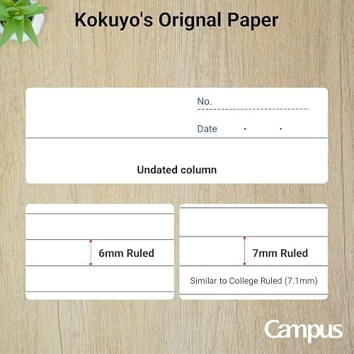 KOKUYO Composition Notebooks, 5 Pack Campus Semi-B5 Comp Book with A 7mm Ruled, 30 Sheets, Classic School Lined Notebook, Journal Notebook for Women Work Study Note Taking (NO-3CANx5) thumbnail 7