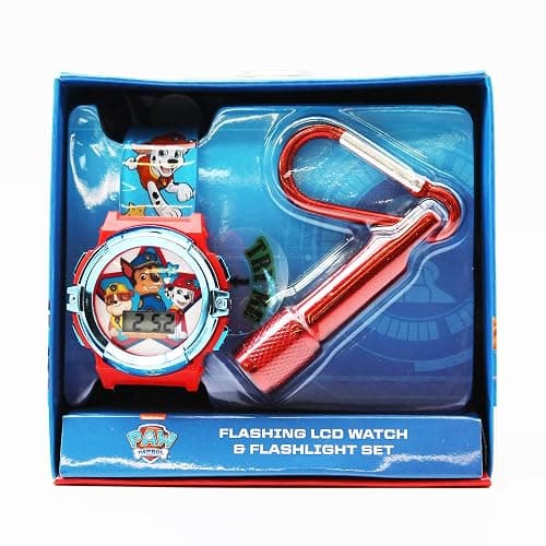 Paw Patrol Kids Flashlight LCD Watch & Flashlight Set – Chase, Marshall, Rubble Character Design, Digital Display, Light-Up Feature, Adjustable Strap, Fun for Young Fans – Fits Wrists 5.5” to 8” thumbnail 4