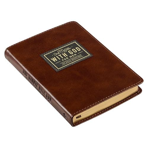 One Minute with God for Men 365 Devotions, Brown Faux Leather Flexcover thumbnail 6