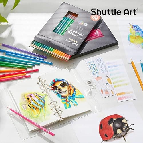 Shuttle Art 80 Colored Pencils, Colored Pencils for Adult Coloring, Soft Core Color Pencil, Drawing Supplies for Adults Kids Artists Beginners Drawing Coloring Sketching thumbnail 6