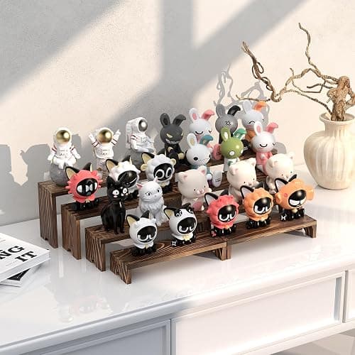 2 Set Wooden Tiered Risers Display Stands for Vendor Events,Stackable Wood Cupcake Display Stand,Farmhouse Decor Wood Dessert Table Display Set,Vendor Booth Display Items,Food Display Risers for Party thumbnail 6