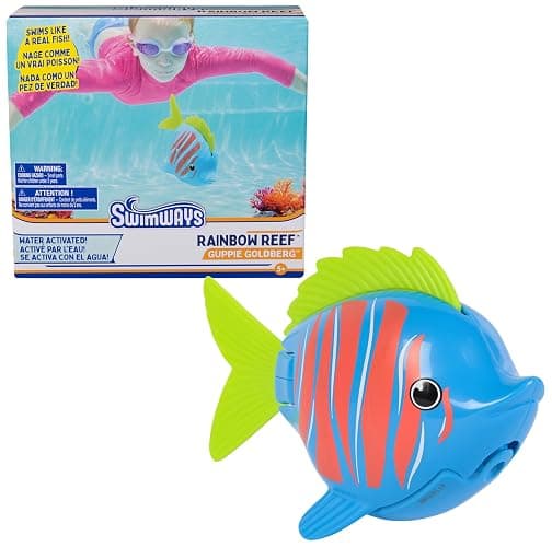 SwimWays Rainbow Reef Fish Toy, Kids Swimming Accessories & Water Toys, Learn to Swim Pool Toys for Kids Ages 5 & Up, Batteries Included, Guppie Goldberg - Image 1