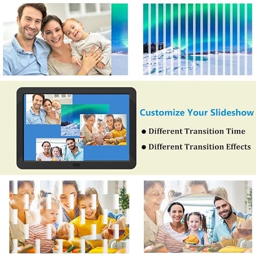 Atatat Digital Photo Frame with 1920x1080 IPS Screen, Digital Picture Frame Support Adjustable Brightness,Photo Deletion,1080P Video,Music,Slideshow,16:9 Widescreen- P800 thumbnail 3