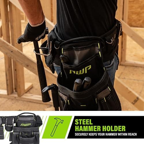 AWP Tool Belt Tool Rig, Durable Premium Utility Belt Organizer for Men & Women, Utility Work, Electrician, Mechanic thumbnail 4