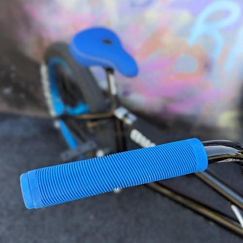 Eastern Bikes Riblet BMX Grips – Soft Compound Handlebar Grips for BMX, MTB, Cruiser & Scooter – 160mm Flangeless Design – Multiple Colours – Nylon Bar Ends Included thumbnail 6