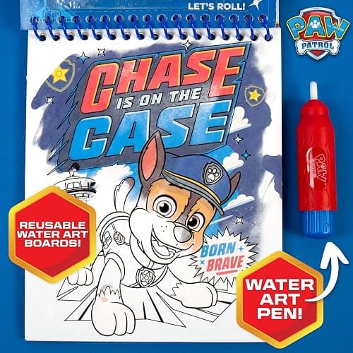 Horizon Group USA Aqua Art, Paw Patrol | Reusable Water Reveal Activity with Activity Pages and Water Pen, Mess Free Coloring for Travel and Road Trips thumbnail 6