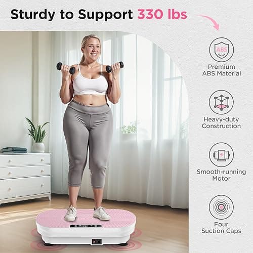 FEIERDUN Vibration Plate Exercise Machine, Vibration Plate for Lymphatic Drainage, Vibrating with Wider Plate,Vibration Platform with LED Screen for Weight Loss,150/180Kg Capacity thumbnail 5