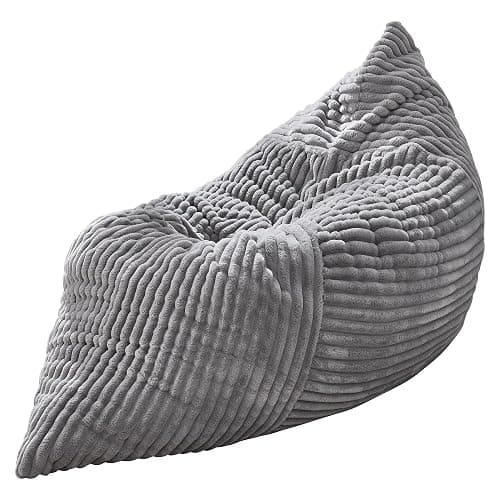Hobestluk 3 in 1 Bean Bag Chair Giant Bean Bag Chairs Convertible Bean Bag Floor Cushion with Machine Washable Cover, Beanbag Chairs for Adult (Grey) thumbnail 9