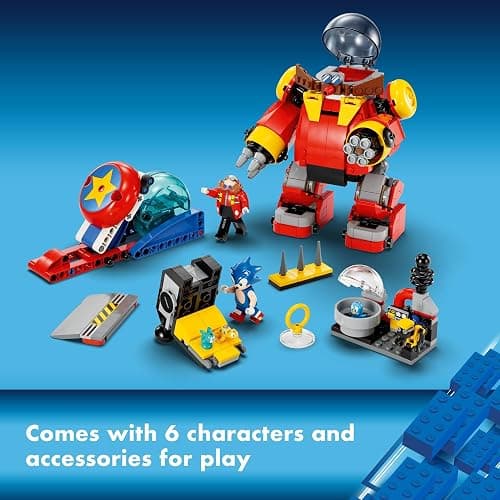 LEGO Sonic The Hedgehog Sonic vs. Dr. Eggman’s Death Egg Robot Building Toy for Sonic Fans and 8 Year Old Gamers, Includes Speed Sphere and Launcher Plus 6 Sonic Figures for Creative Role Play, 76993 thumbnail 2