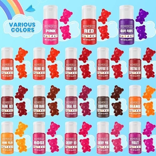 Food Coloring - 36 Colors Liquid Food Dye Set, Concentration Food Color for Cake Decorating, Baking, Easter Egg, Icing, Fondant, Cooking, Slime Making Kit and DIY Crafts - 0.45oz/Bottles thumbnail 3