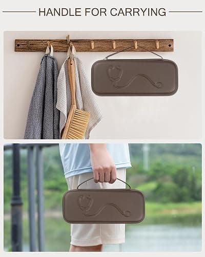 Hard Stethoscope Case for 3M Classic III, Lightweight II S.E, MDF Acoustica Stethoscope, Stethoscopes Carrying Case with Mesh Bag for Nurse Accessories Gauze Penlights Cotton Swabs thumbnail 6