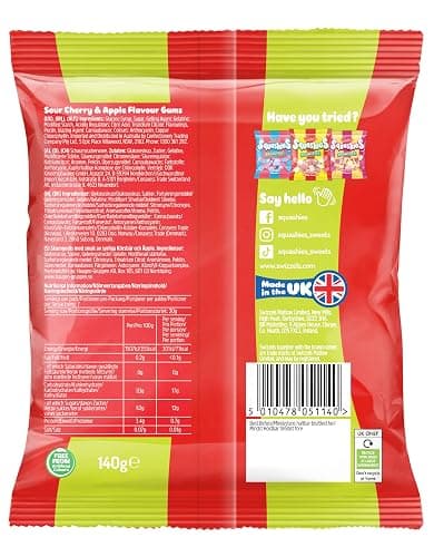 Swizzels Squashies Sweets - Sour Apple and Cherry Flavour Squashies - Single Pack 140g (Pack of 4) thumbnail 2