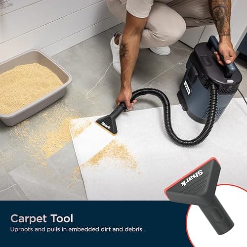 Shark VS101 MessMaster Portable Wet Dry Vacuum, 1 Gallon Capacity, Corded, Perfect for Pets & Cars, AnyBag Tech, Self-Cleaning, Ultra-Powerful Suction for Tough Wet & Dry Messes, Blue thumbnail 4