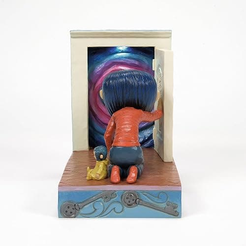 Enesco Coraline by Jim Shore Kneeling Down to Hidden Door Lit Figurine, 5.12 Inch, Multicolor thumbnail 2
