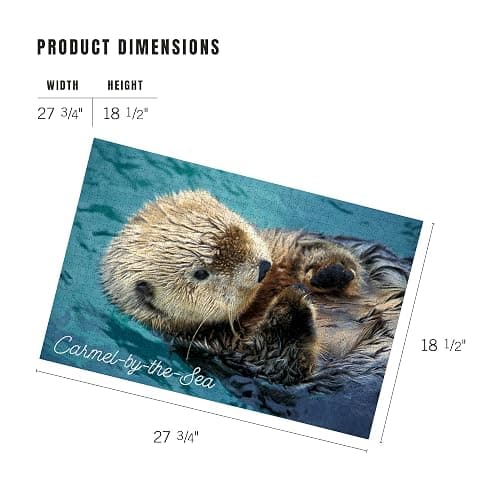 Lantern Press Carmel-by-The-Sea, California, Sea Otter Photograph 1000 Piece Jigsaw Puzzle for Adults, Made in USA with Reference Poster thumbnail 3