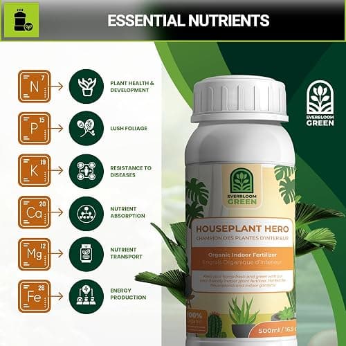 Houseplant Hero - Indoor Organic Liquid Fertilizer - Natural Indoor Plant Food (500ml / 16.9oz) thumbnail 3