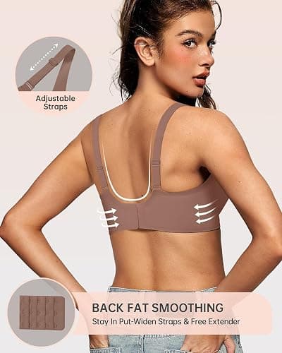 OEAK Womens Jelly Bras Wireless Deep V Bralette Comfy Push Up Tshirt Bras | Comfortable,support and lift,no underwire,bralettes,plunge,full coverage,invisible,balconette,minimizer,no show,soft thumbnail 3