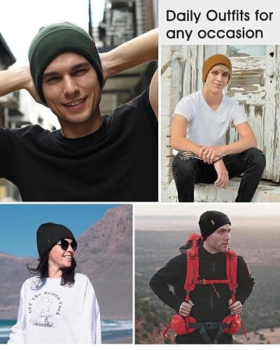 FURTALK Beanie for Men Women Cuffed Thick Knitted Unisex Winter Hat Beanies Skull Cap thumbnail 6