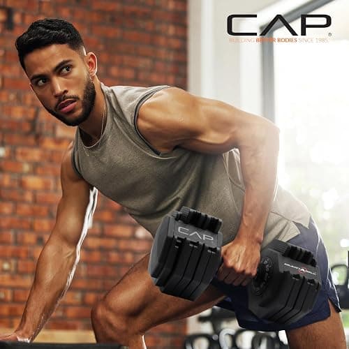 CAP Barbell ADJUSTABELL Adjustable 55 lb Hex Dumbbell Weights - Singles & Pairs | Multiple Handle Options thumbnail 6