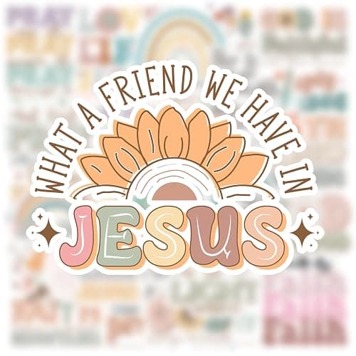 ZyvSyldrin 50PCS Inspiring Christian Stickers for Water Bottles, Bible Verse Stickers, Waterproof Vinyl Jesus Faith Stickers, Christian Quotes Decals for Journaling, Religious Christian Easter Gifts thumbnail 5