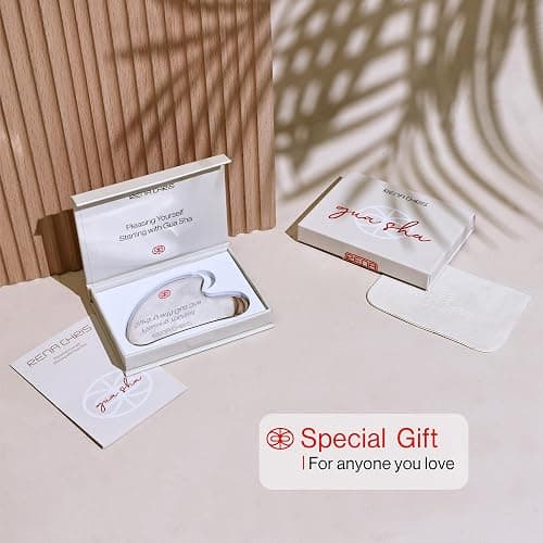 Rena Chris Gua Sha Facial Tools, Stainless Steel Gua Sha, Metal Gua Sha for Jawline Sculpting and Puffiness Reducing, Gua Sha Stainless Steel Tool, Skin Care Gift (Silver) - Silver thumbnail 6