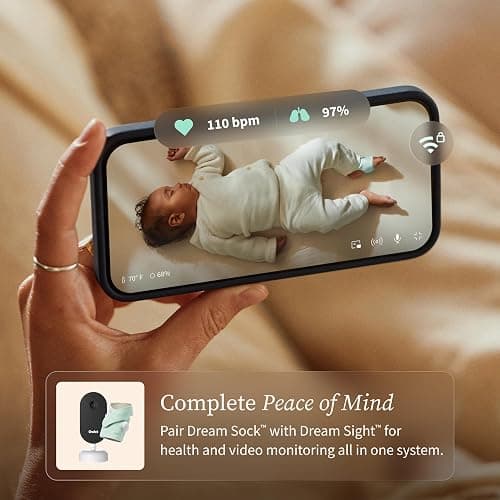 Owlet Dream Sock® - FDA-Cleared Smart Baby Monitor - Track Live Pulse (Heart) Rate, Oxygen in Infants - Receive Notifications - Mint thumbnail 8