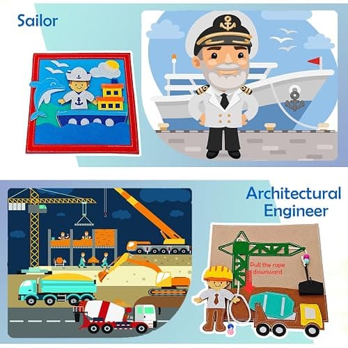 Sendhjurf Montessori Book Busy Board Activity Role Play Books for Toddlers 3-5 Year Old Girls Boys Toys Brithday Gifts thumbnail 5