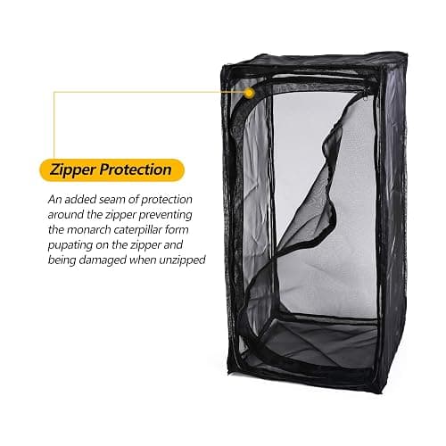 30" Heavy Duty Monarch Butterfly Habitat, Outdoor Collapsible Insect Mesh Cage Terrarium Pop-up with Zipper Protection thumbnail 3