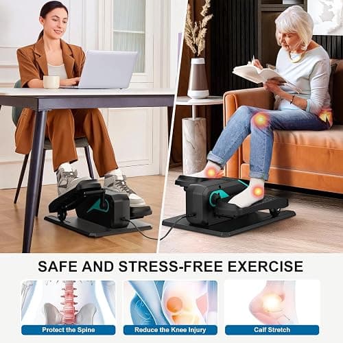 VIVURN-018 Under Desk Elliptical 12 Speed 5 Modes Mini Motorized Leg Exerciser While Sitting for Seniors As Seen on TV with Non-Slip Mat Quiet & Portable Electric Pedal Exerciser for Home and Office thumbnail 5