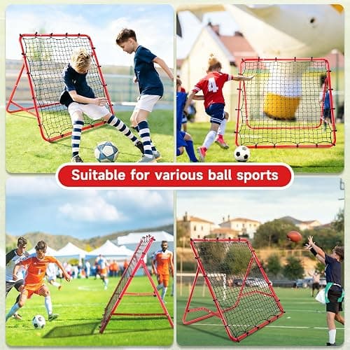 Soccer Rebounder Net, Adjustable Angle Football Training Equipment with Steel Frame, Portable Folding Rebound Net for Passing and Control Practice, Easy Setup Outdoor Sports Gear for Youth and Adults thumbnail 7
