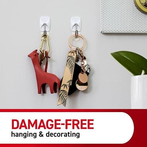 Command Small Wire Toggle Hooks, 32 Count, and 48 Strips, Damage Free Hanging Wall Hooks with Adhesive Strips, No Tools Required for Hanging, Organization and Storage, Holds up to 0.5 lb thumbnail 8