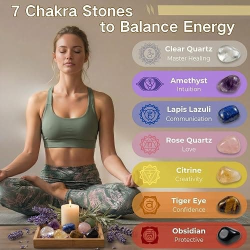 132PCS Multicolor Healing Crystals Gem Stones,0.4inch Polished Crystal Chip | 18 Types Natural Gemstones rocks,Crystals and Healing Stones for Jewelry Making,Reiki,Meditation,Witchcraft,Craft&Home Decor thumbnail 5