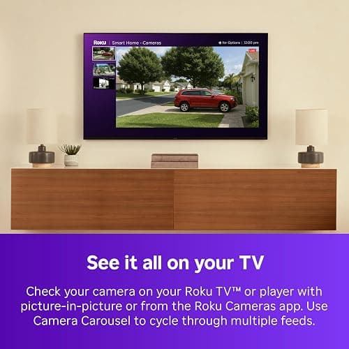 Roku Battery Camera Plus for Home Security - New 2025 Weather-Resistant Outdoor & Indoor Wireless Camera & Pet Monitor with 1080p HD & Two-Way Audio - 4X Rechargeable Battery Capacity thumbnail 4