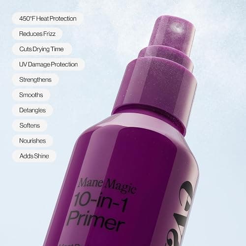 Eva NYC Mane Magic 10-in-1 Hair Primer - New Fine Mist + No-Leak Spray - Sunflower Seed + Argan Oil Heat Protection Spray - For Medium + Thick Hair - Packaging May Vary - Vanilla Scent -5 fl oz thumbnail 5