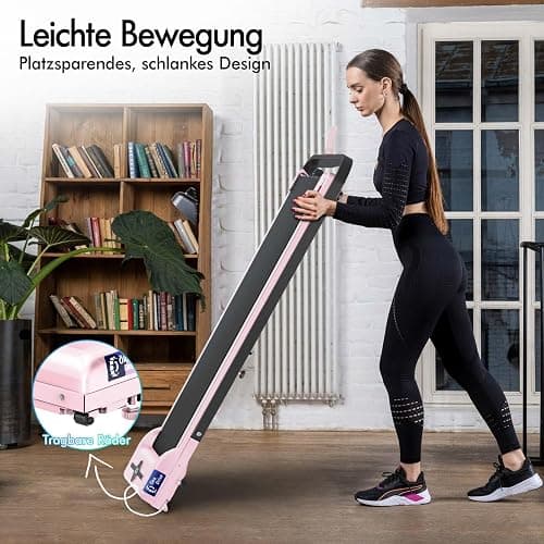 BLACK LORD Walkingpad Laufband, 9/12/16 km/h, Treadmill ohne/mit 9% Steigung, 2,2/3,0/3,2 PS, 120/130/140 kg Gewicht, tragbar, leise, LED-Display, App, Home Office, Joggen, Laufen, Fitness Maschine thumbnail 11