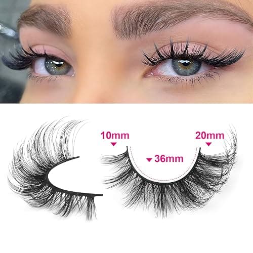 False Eyelashes Wispy Lashes Natural Look Fake Eyelashes Cat Eye Lashes Mink Fluffy Strip False Lashes Fox Eye Lashes Pack 7 Pairs ALICROWN thumbnail 5