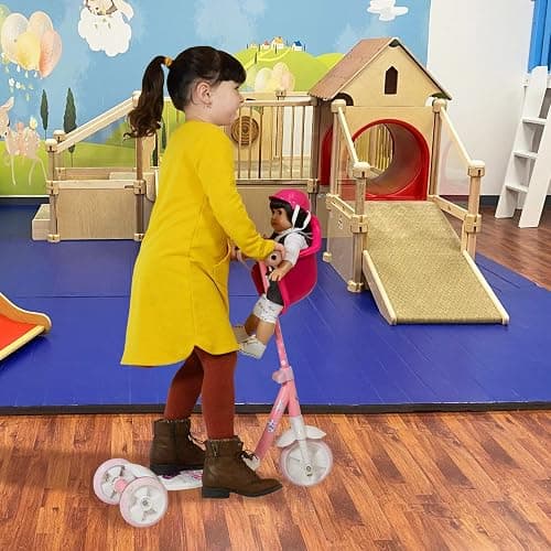 Doll Bike Seat Carrier for Baby Doll and 18 Inch Dolls with Doll Helmet. No Tools Required Bicycle and Scooters seat Accessories for Dolls thumbnail 2