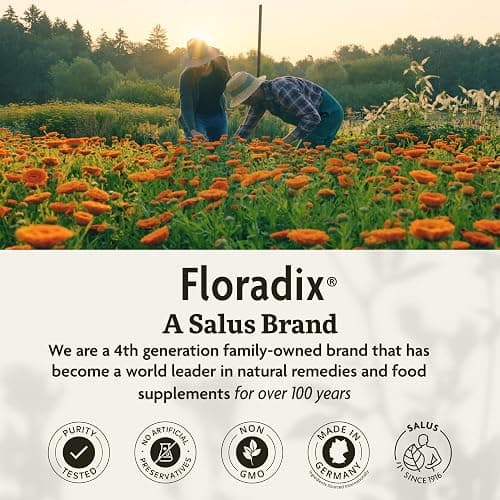 Floradix Iron & Herbs - Liquid Herbal Supplement for Energy Support - Iron Supplement with Vitamin C & Vitamin B Complex - for Men & Women - 8.5 fl oz thumbnail 8