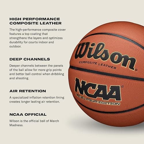 WILSON NCAA Final Four Indoor/Outdoor Basketball - Multiple Sizes + Colors thumbnail 5