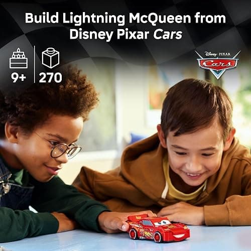 LEGO Speed Champions Lightning McQueen Toy - Disney Pixar Cars Building Blocks for Kids, Boys & Girls, Ages 9+ - Pretend Play Race Car & Bedroom Shelf Display - 77255 thumbnail 2