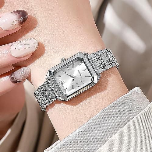 BESTKANG Watches for Women Wrist Watches Steel Strap Womens Watch Casual Fashion Simple Square Quartz Wristwatch thumbnail 3