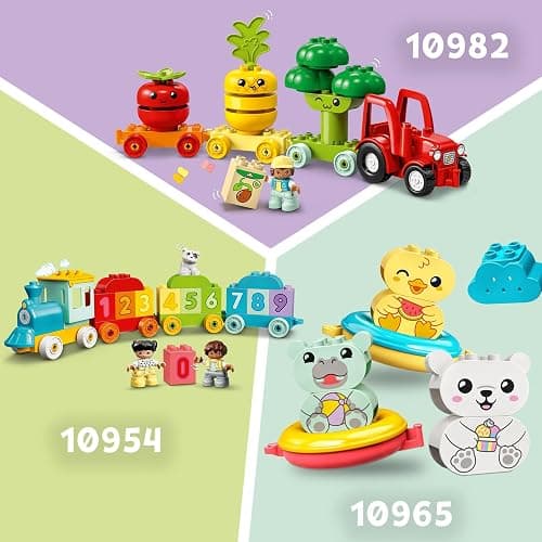 LEGO DUPLO My First Animal Train Set - Educational Toy for Toddlers - incl. Rooster, Horse, Lamb & Cow Farm Animal Figures, Birthday Gift for 1+ Year Old Boys & Girls - 10412 thumbnail 5