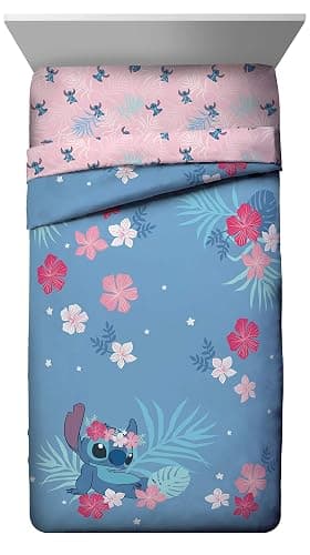 Jay Franco Disney Lilo & Stitch Paradise Dream Full Comforter & Sham Set - Super Soft Kids Reversible Bedding - Fade Resistant Microfiber (Official Disney Product) thumbnail 4