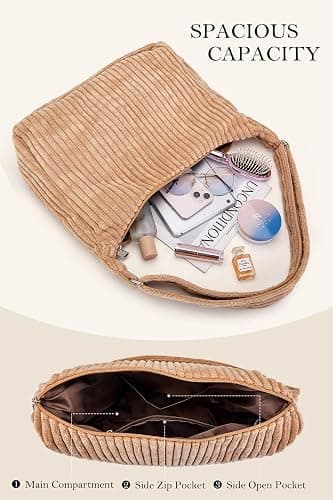Ulisty Women Corduroy Hobo Bag Adjustable Strap Shoulder Bag Crossbody Bag Casual Purse Tote Bag Handbag thumbnail 7