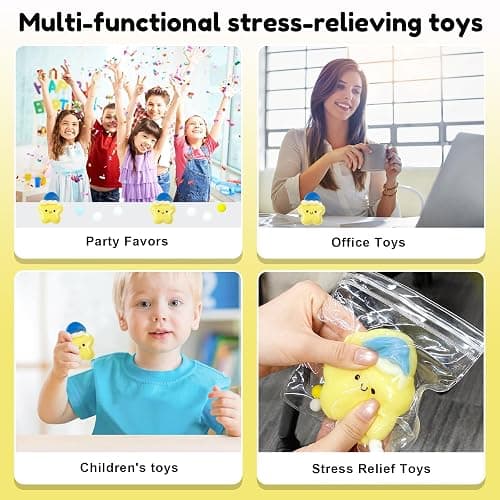Taba Squishy Star, Silicone Squeeze Toy for Stress Relief, Cute Kawaii Squeeze Toys for Adults & Kid, Stress Relief Toys, Birthday Party, Anniversary, Holiday Stress-Relieving Gift thumbnail 6