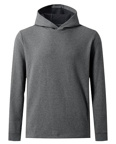 M MAELREG Hoodies for Men Texture Solid Color Sweatshirts Athletic Golf Midlayer Mens Hoodies Pullover Shirt with Pocket - Image 1