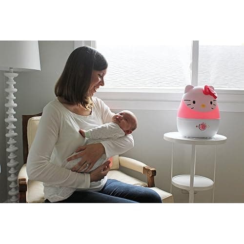 Crane Adorables Ultrasonic Humidifiers for Bedroom and Baby Nursery, 1 Gallon Cool Mist Air Humidifier for Large Room or Kid's Room, Humidifier Filters Optional, Hello Kitty thumbnail 3